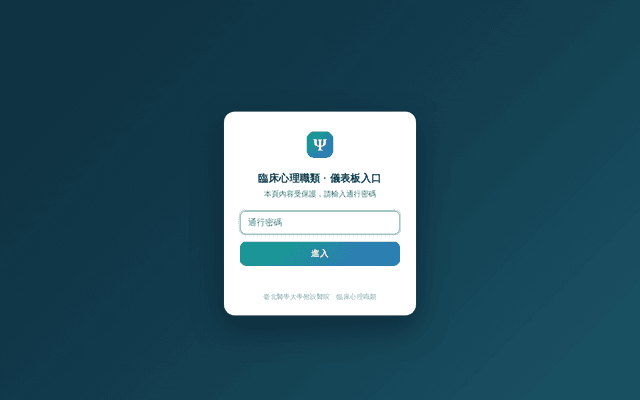 臨床心理職類學術發表儀表板
