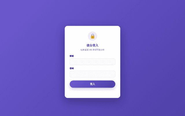 化療溢灑VR學習 問卷分析後台
