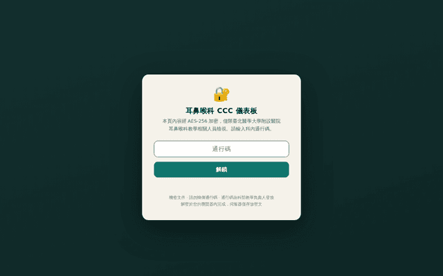 耳鼻喉科住院醫師臨床能力督導揭露（科內限定）