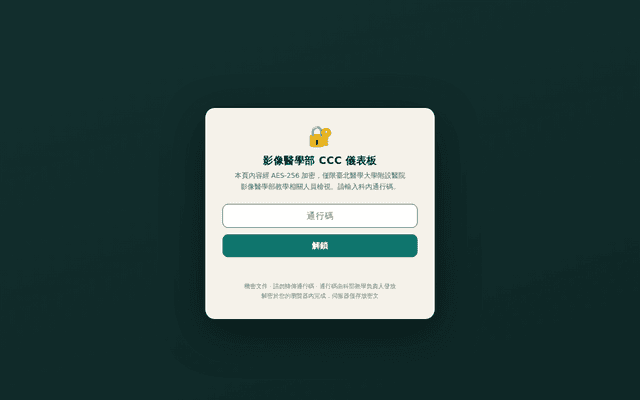 影像醫學部住院醫師臨床能力督導揭露（科內限定）