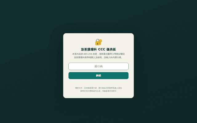 放射腫瘤科住院醫師臨床能力督導揭露（科內限定）