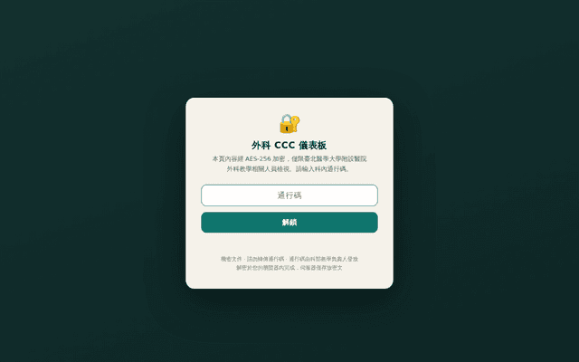 外科住院醫師臨床能力督導揭露（科內限定）