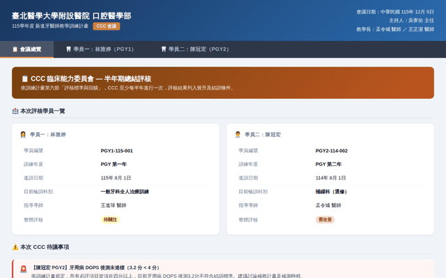 CCC Dashboard 測試