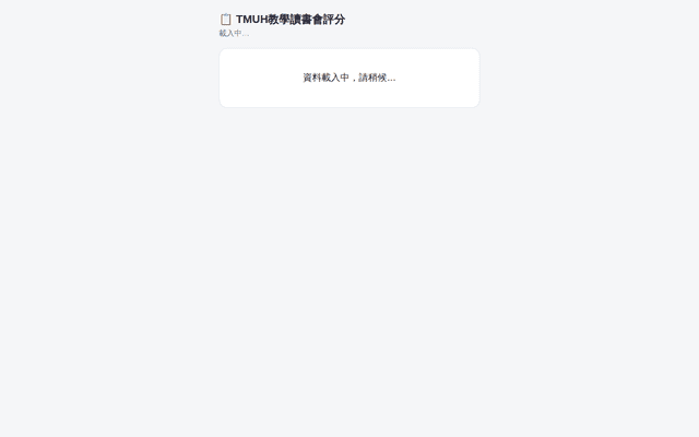 TMUH教學讀書會評分